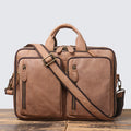 Men's Large Capacity Leather Travel Backpack