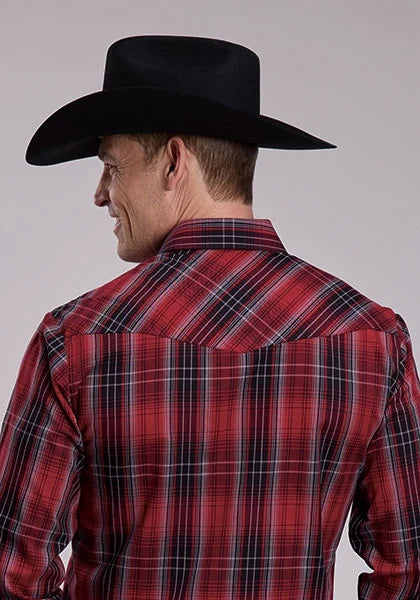 Roper 3275 Plaid (Red/Black) - Men's Western Shirt