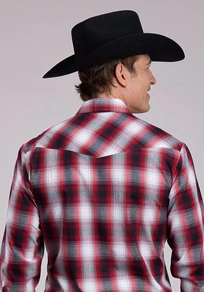 Roper 2901 Black Plaid (Red) - Men's Western Shirt