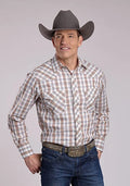 Roper 2902 Orange Plaid (Cream) - Men's Western Shirt