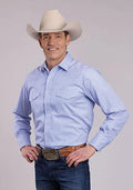Roper 2909 80/20 Stripe (Blue) - Men's Western Shirt