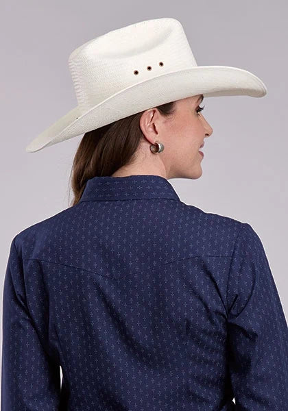 Roper 2895 Diamond Dots (Navy) - Women's Western Shirt