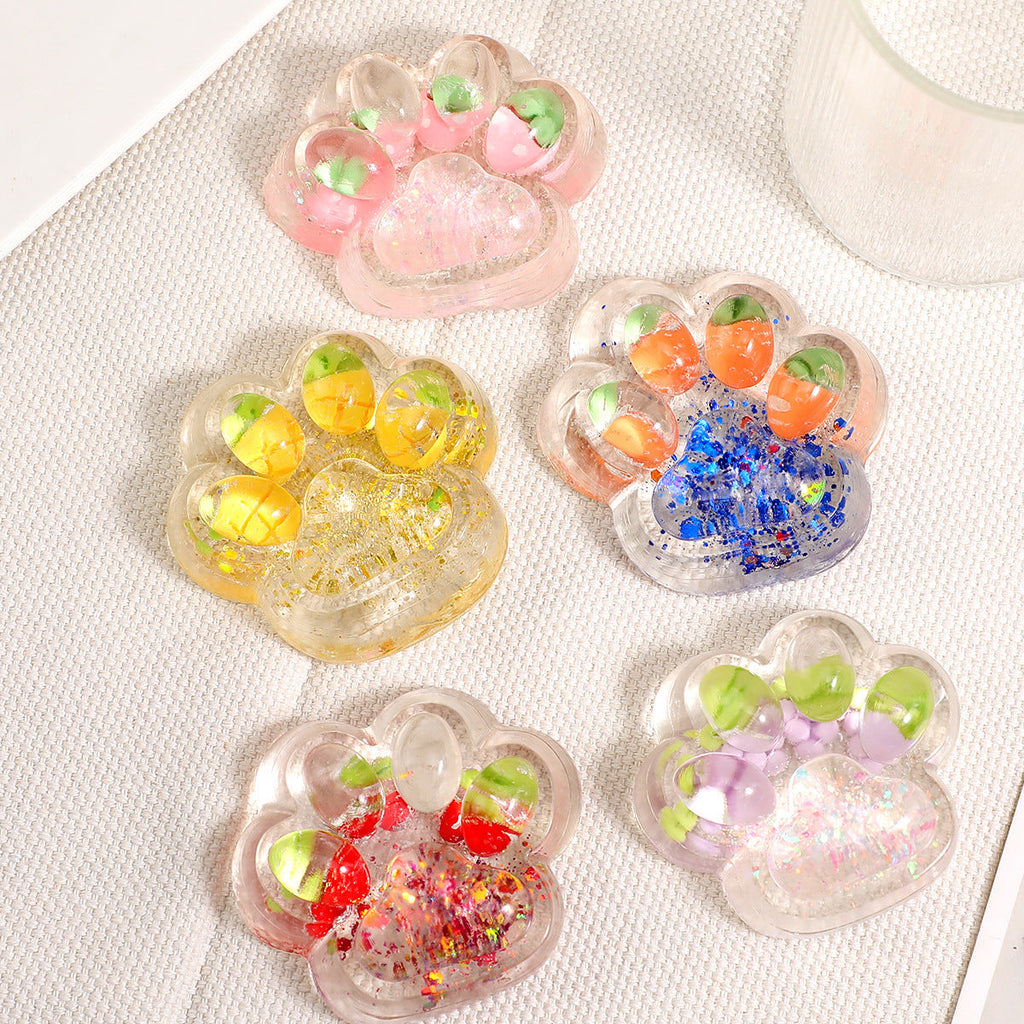 Cute Cat Paw Ice Cube Squishy Musical Decompression Toy