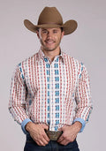 Roper 2829 Vertical Aztec (Red) - Men's Western Shirt