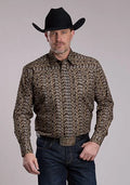 Roper 3223 Paisley Stripe (Gold) - Men's Western Shirt