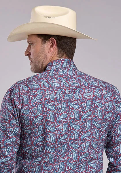 Roper 2880 Bandana Paisley (Red) - Men's Western Shirt