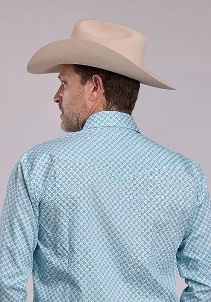 Roper 2893 Four Point Foulard (Teal) - Men's Western Shirt
