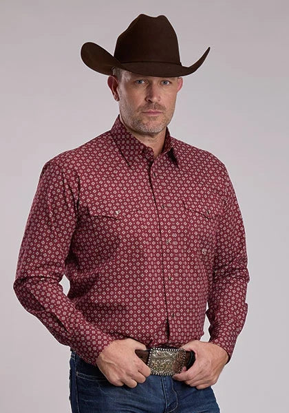 Roper 3089 Maple Foulard (Red) - Men's Western Shirt
