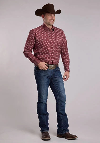 Roper 3089 Maple Foulard (Red) - Men's Western Shirt