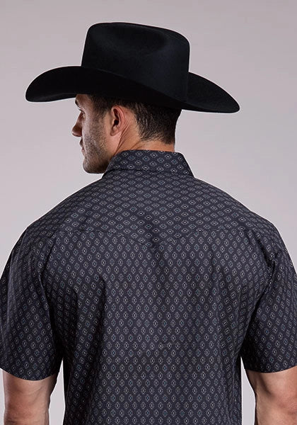 Roper 2831 Aztec Print (Grey) - Men's Short Sleeve Western Shirt