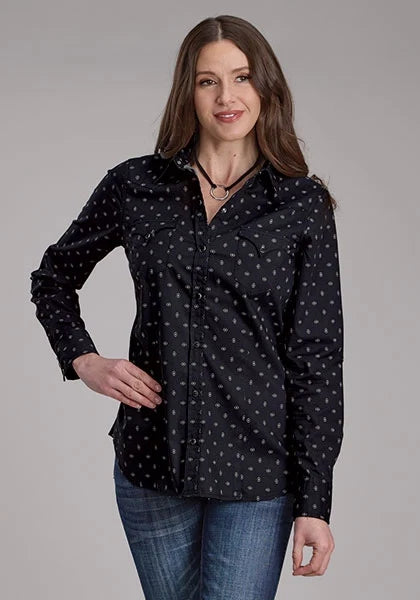 Roper 2180 Broken Diamonds (Black) - Women's Western Shirt