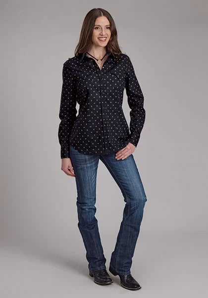 Roper 2180 Broken Diamonds (Black) - Women's Western Shirt