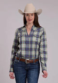 Roper 3229 Cedar Plaid (Navy) - Women's Western Shirt