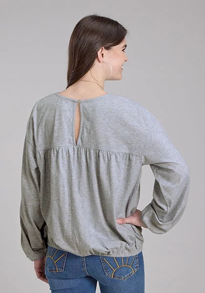 Roper 2362 Jersey Knit (Grey) - Women's Western Blouse