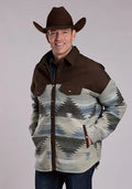 Roper 3342 Aztec (Brown) - Men's Fleece Shirt Jacket