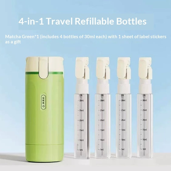 4-in-1 Leakproof Travel Dispenser Bottle Set