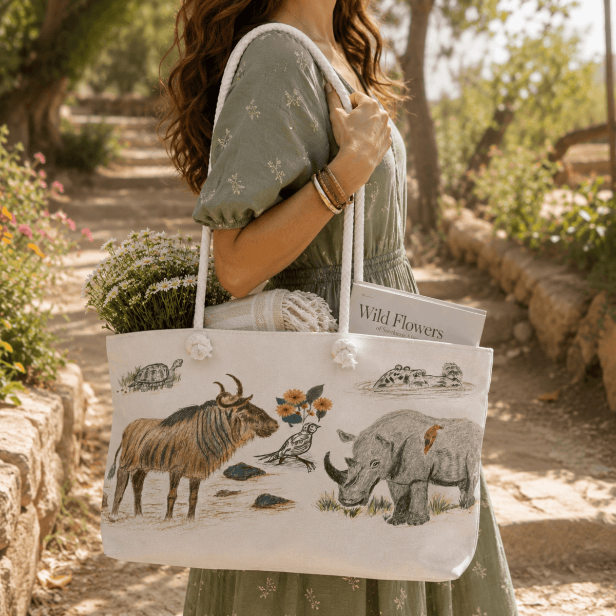 PimsArt African Safari Wildlife Weekender Bag From Original Drawing