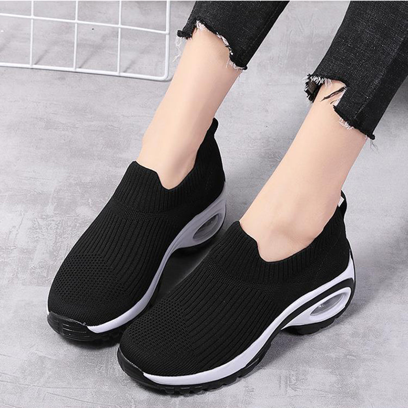 Women's Air Cushion Mesh Running Sneakers – Breathable Sports Shoes