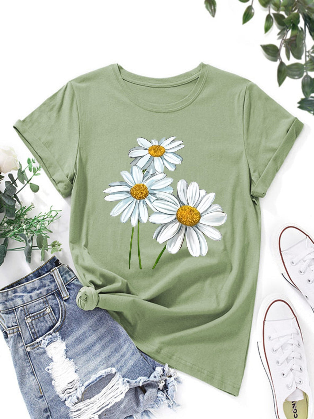 Cartoon Print Short Sleeve T-Shirt – 3 Colors | XS–4XL