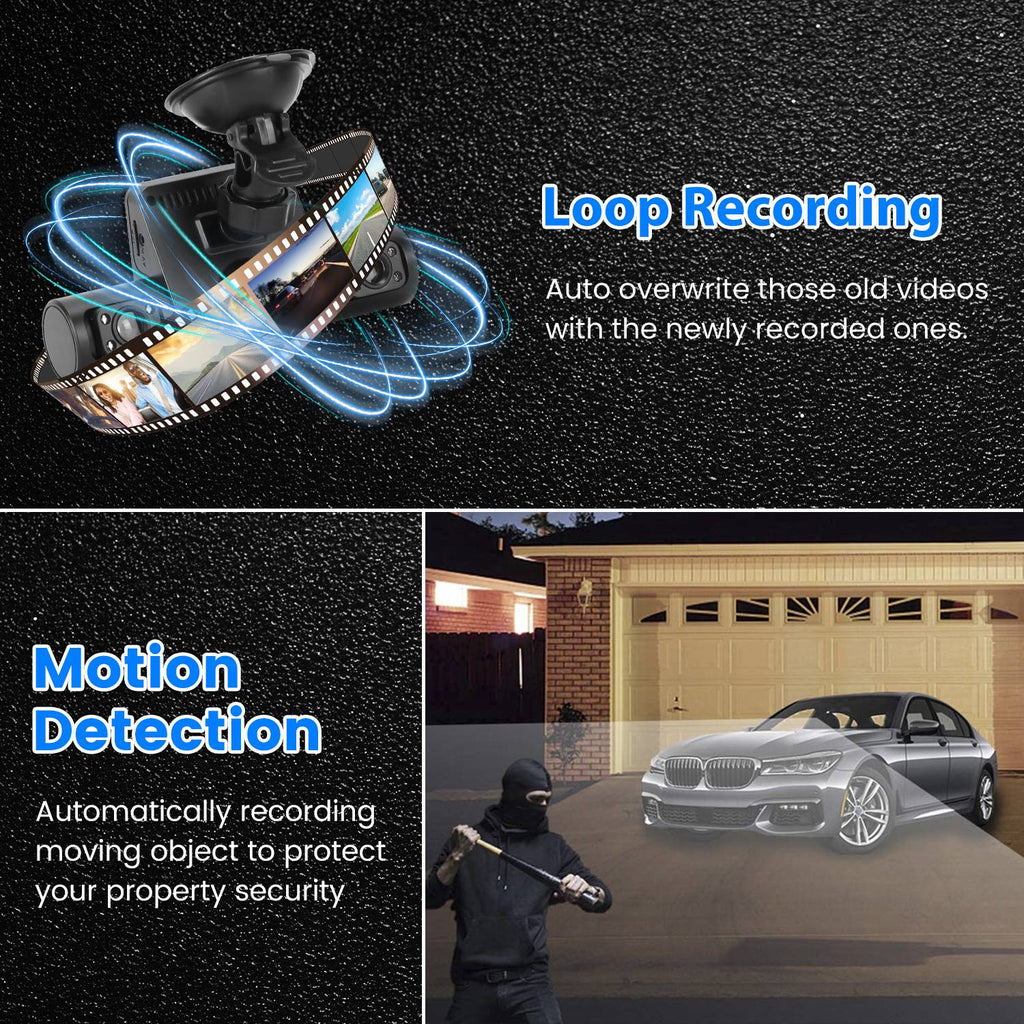360° 4-Channel Dash Cam – 1080P, Night Vision, 32GB