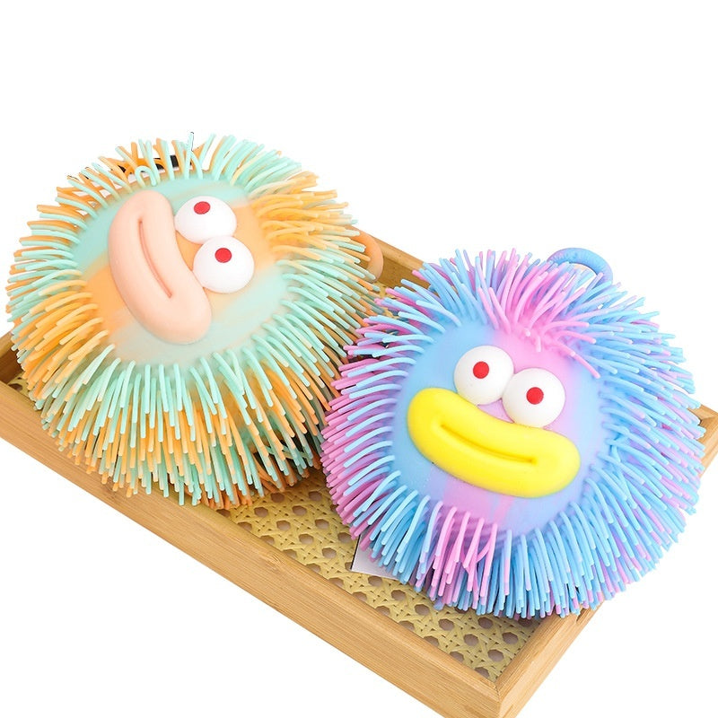 Cartoon Fluffy Squeeze Ball Toys – Stress Relief Fidget Fur Balls