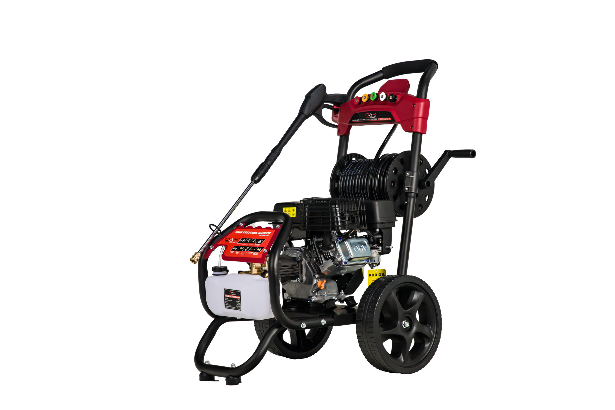 Pressure Washer, 7 HP, Gasoline-Powered, 2900 PSI