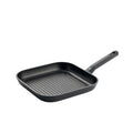 Bk easy induction grill pan 26x26cm - pfas-free non-stick coating - induction grill pan - ceramic pan - oven safe up to 160°c - cold handles - black