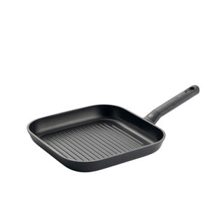 Bk easy induction grill pan 26x26cm - pfas-free non-stick coating - induction grill pan - ceramic pan - oven safe up to 160°c - cold handles - black