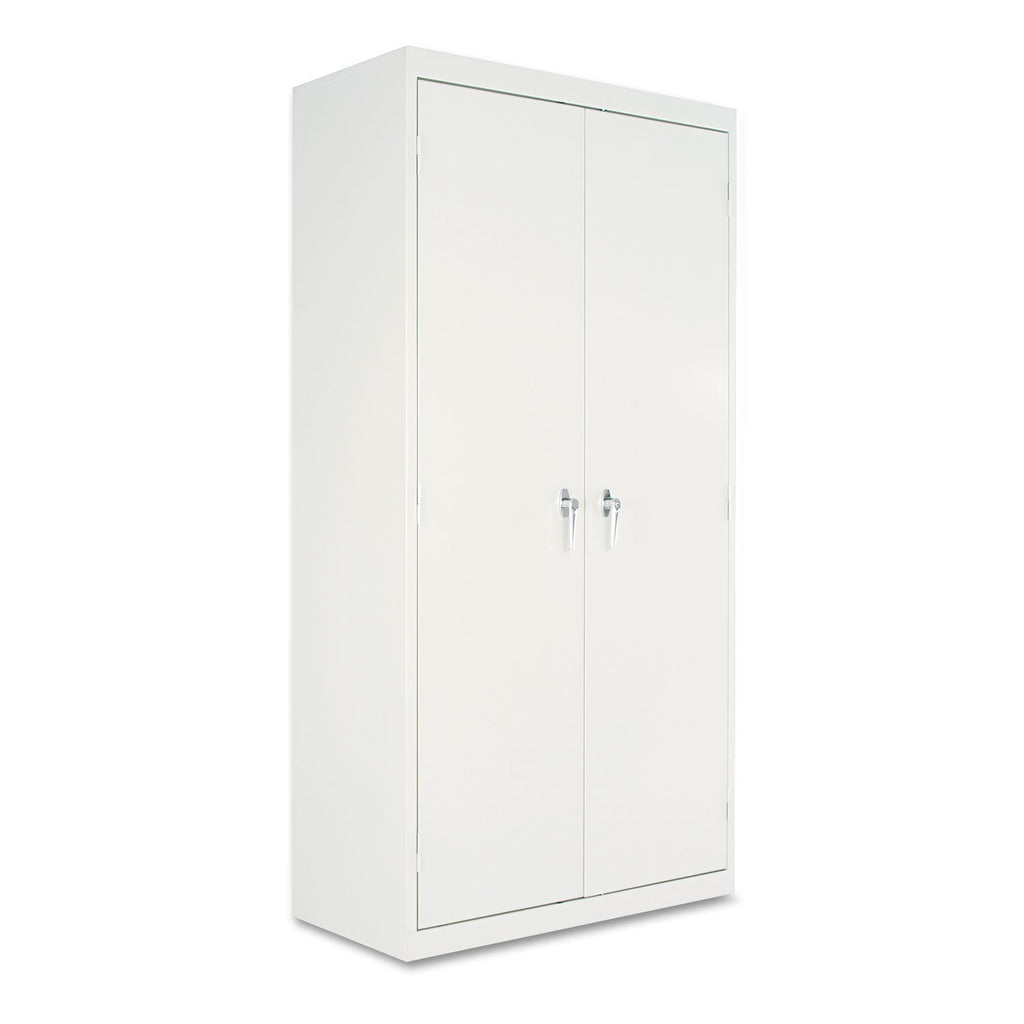 Alera Assembled 72" High Heavy-Duty Welded Storage Cabinet, Four Adjustable Shelves, 36w x 18d, Light Gray