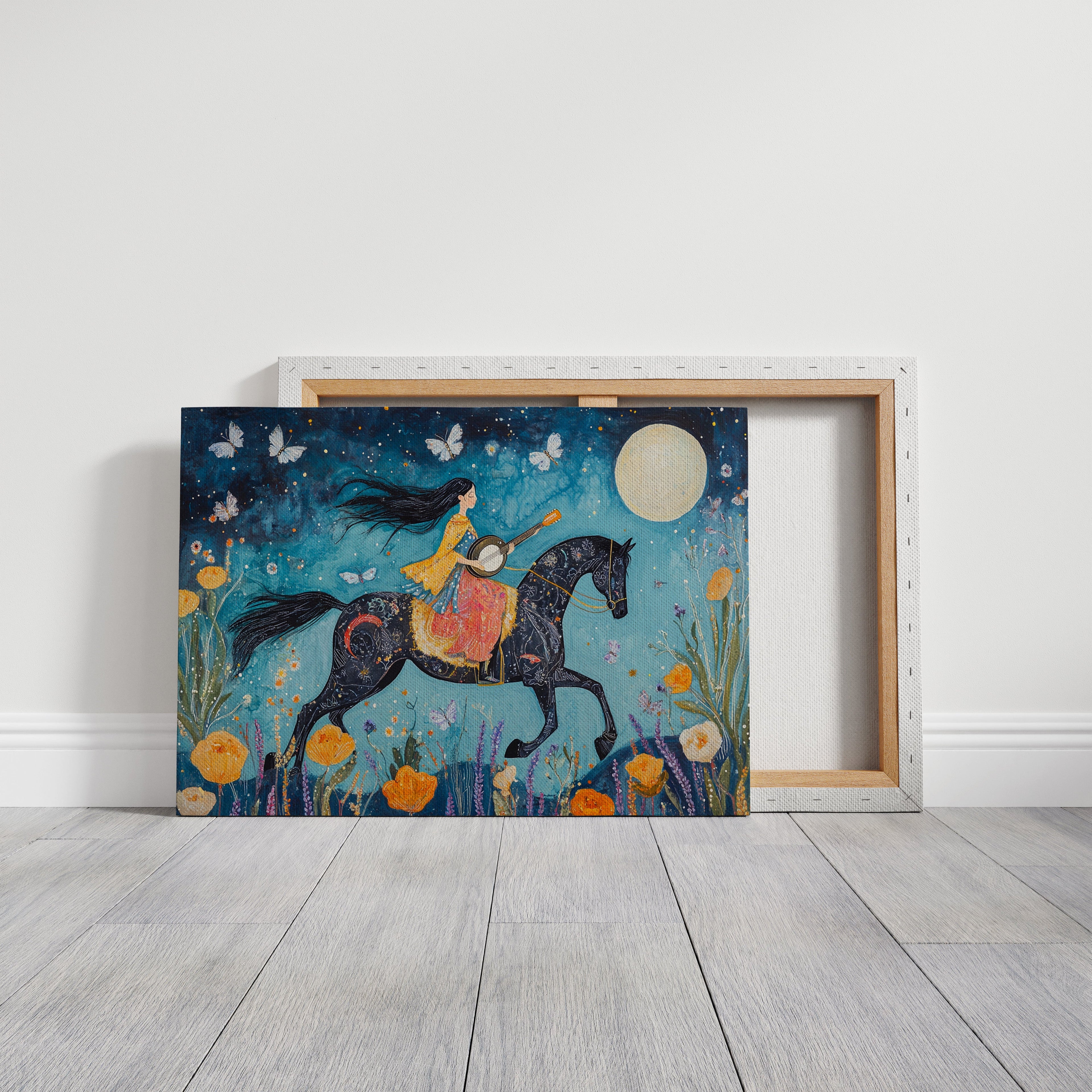 Moonlit Melody on Midnight Horseback