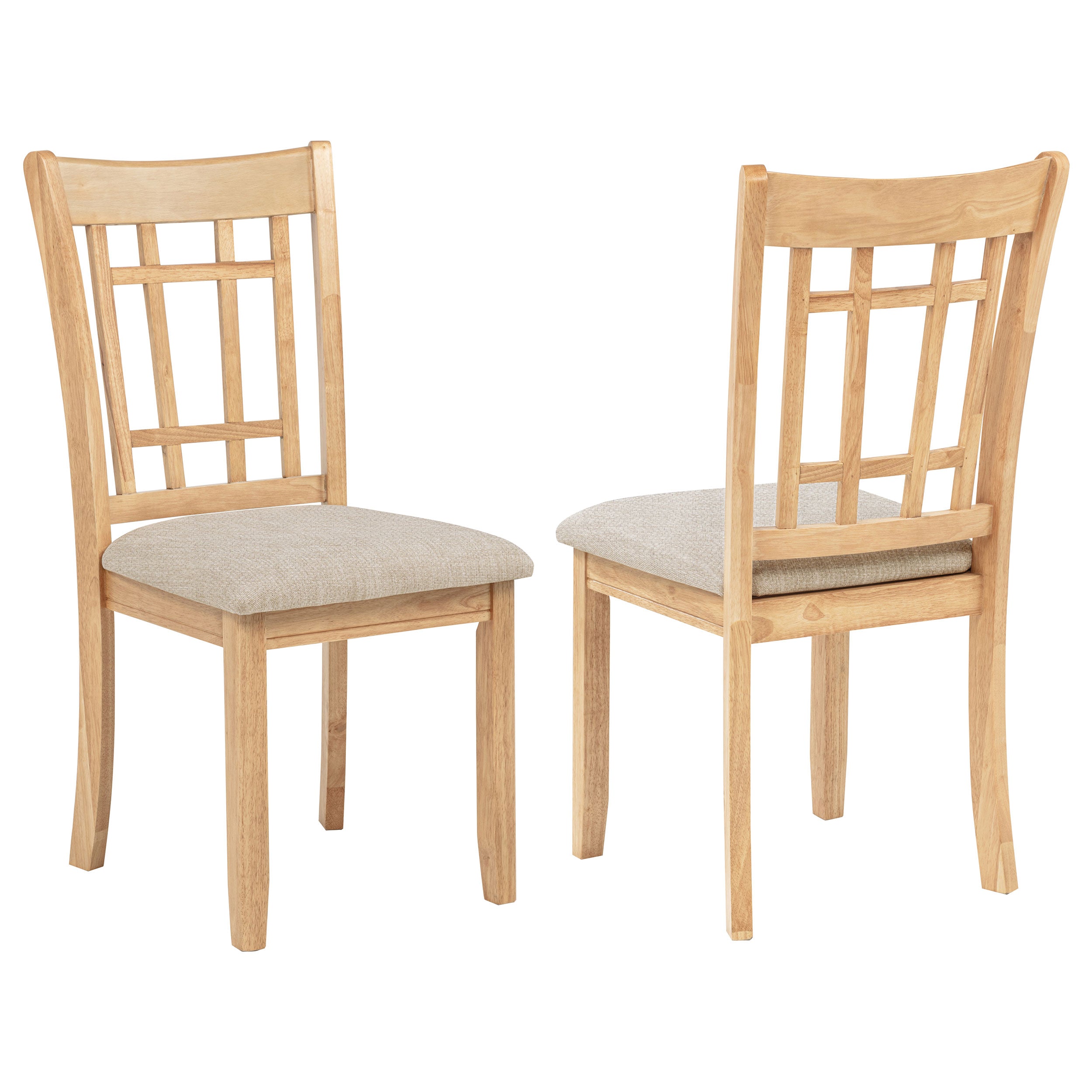 Lavon Wood Dining Side Chair Linen and Light Oak (Set of 2)