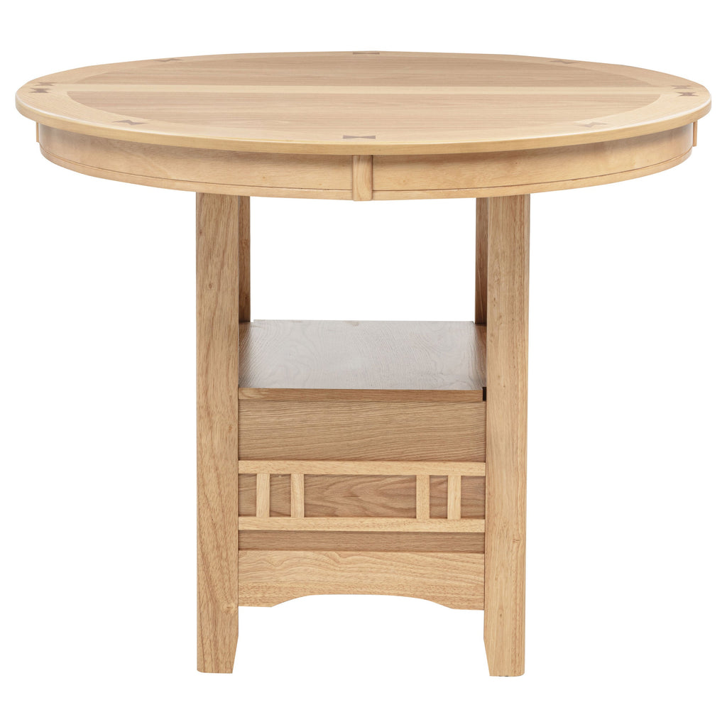 Lavon Oval 60-inch Counter Height Extension Dining Table Light Oak
