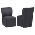 Jaelynn Upholstered Parsons Dining Side Chair Charcoal (Set of 2)
