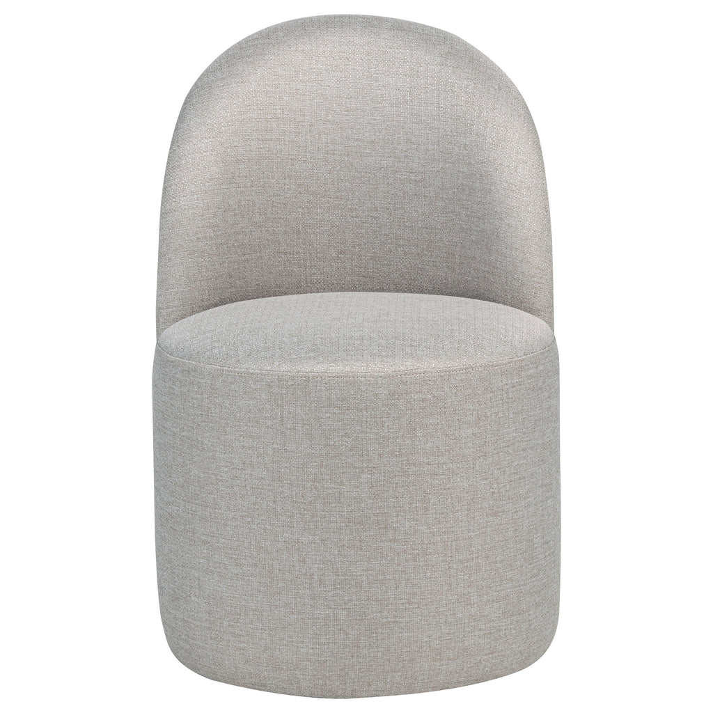 Aubrey Upholstered Barrel Dining Side Chair Beige (Set of 2)
