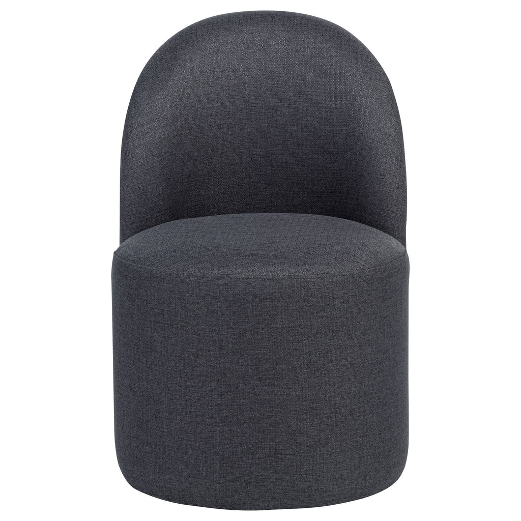 Aubrey Upholstered Barrel Dining Side Chair Charcoal (Set of 2)