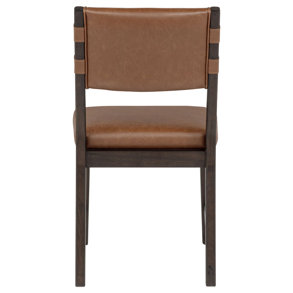 Tegan Faux Leather Upholstered Dining Side Chair Cognac (Set of 2)