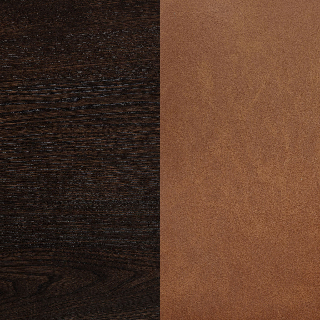 Tegan Faux Leather Upholstered Counter Height Chair Cognac (Set of 2)