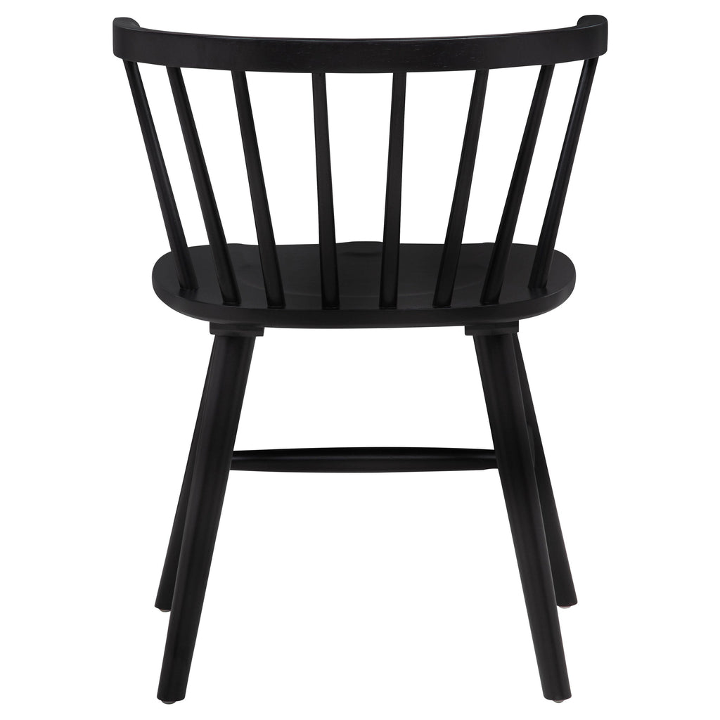 Jeffries Windsor Wood Dining Side Chair Black (Set of 2)