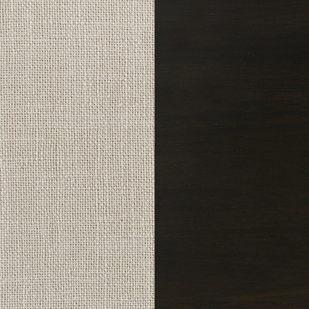 Alana Upholstered Dining Side Chair Beige Smokey Black (Set of 2)
