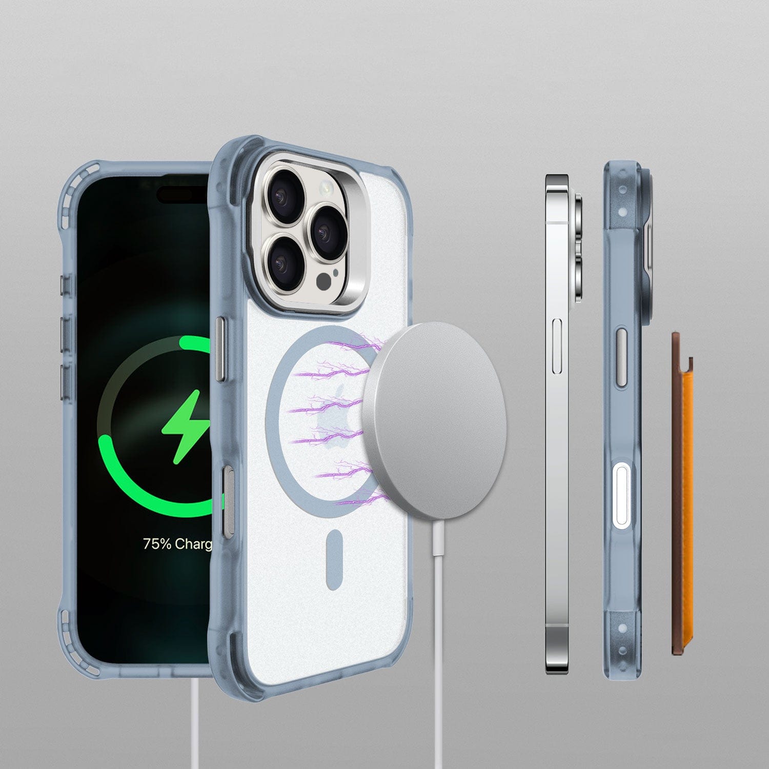 iPhone 16 Pro Clear Kickstand Case - Anti-Slip, Rugged, MagSafe | Venture Series