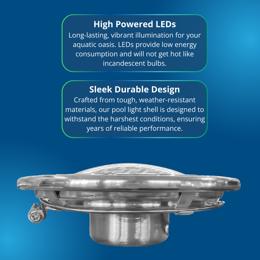 Life-Bulb 10" Color LED Inground Pool Light (100ft Cord) | Replaces Pentair IntelliBrite 5G (120V) | Lifetime Replacement Program