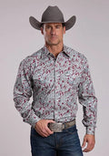 Stetson 2870 Bloodstone Paisley (Red) - Men's Western Shirt