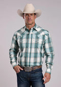 Stetson 2878 Bluebird Dobby (Blue) - Men's Western Shirt