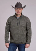 Stetson 2800 Quarter Zip (Olive) - Men's Knit Sweater