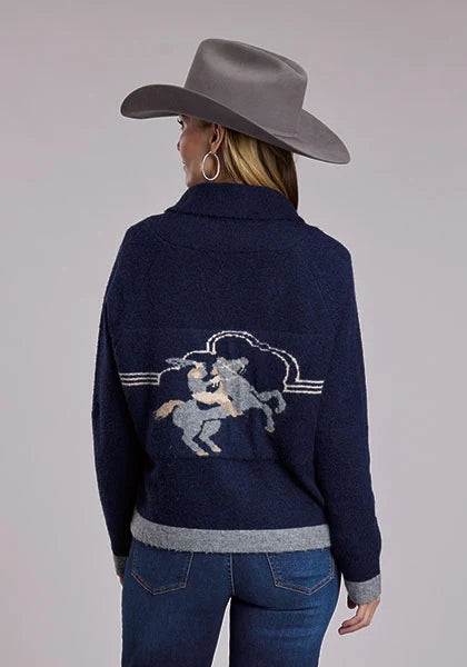 Stetson 3177 Cowgirl Cardigan (Navy) - Women's Knit Sweater