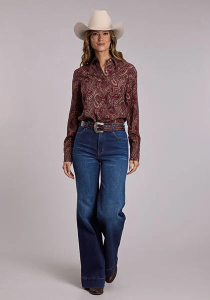 Stetson 3294 Rodeo Paisley (Wine) - Women's Western Shirt