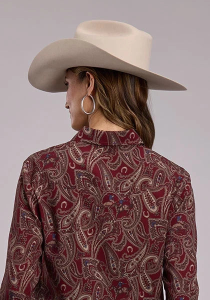 Stetson 3294 Rodeo Paisley (Wine) - Women's Western Shirt
