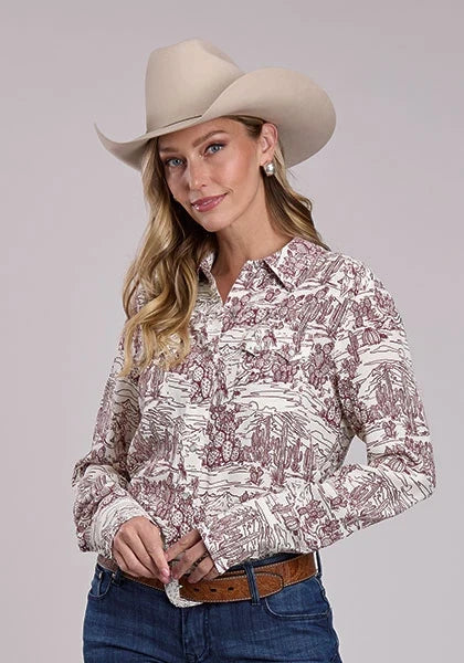 Stetson 2913 Desert Toile (Cream) - Women's Western Shirt