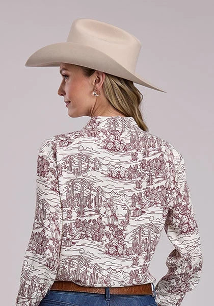 Stetson 2913 Desert Toile (Cream) - Women's Western Shirt