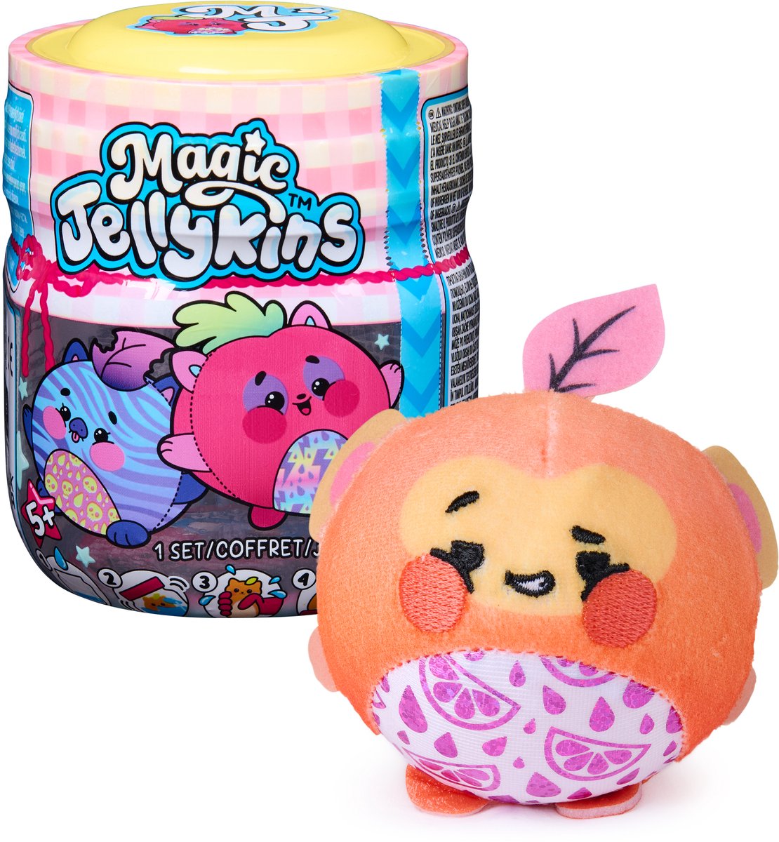 Magic jellykins - surprise cuddly toy in jar - water activated squishy toy with magical transformation - 1 piece (1 of 20 surprises) - 7.6 cm